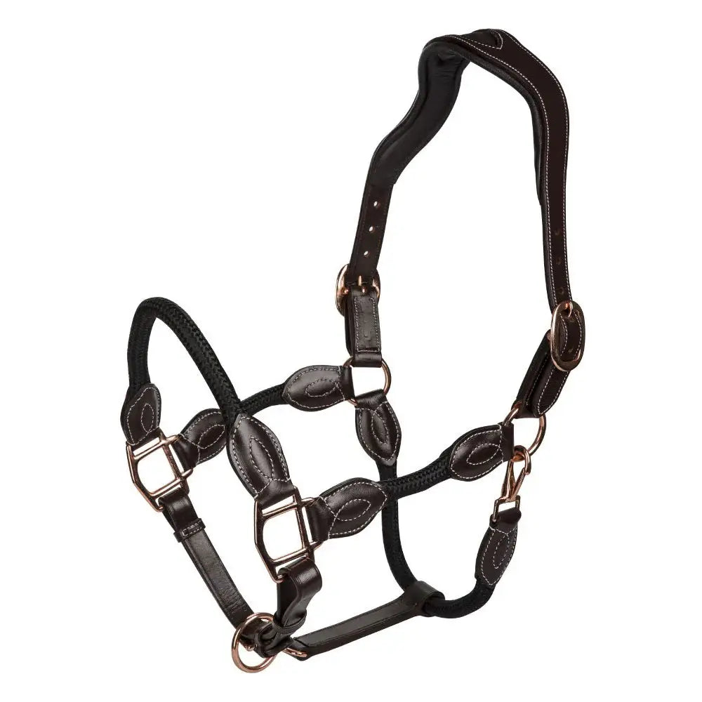 Henri de Rivel Ergonomic Leather Rope Halter - Breeches.com - Flyclothing LLC