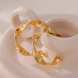 Titanium Steel Twisted Earrings - Trendsi - Flyclothing LLC