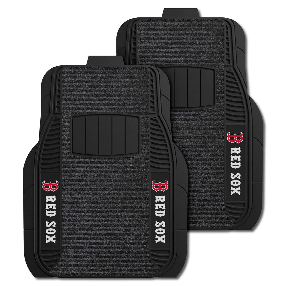 MLB - Boston Red Sox 2-pc Deluxe Car Mat Set - Logo Brands - Flyclothing LLC