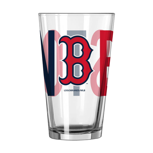 Boston Red Sox 16oz Overtime Pint Glass - Logo Brands - Flyclothing LLC