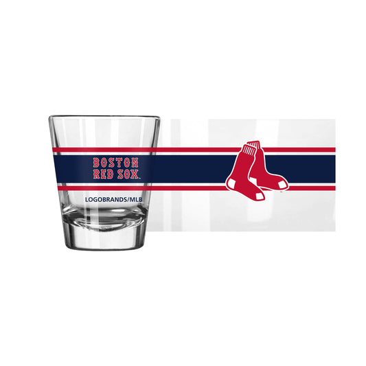 Boston Red Sox 2oz Stripe Shot Glass - Logo Brands - Flyclothing LLC