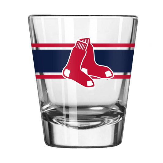 Boston Red Sox 2oz Stripe Shot Glass - Logo Brands - Flyclothing LLC