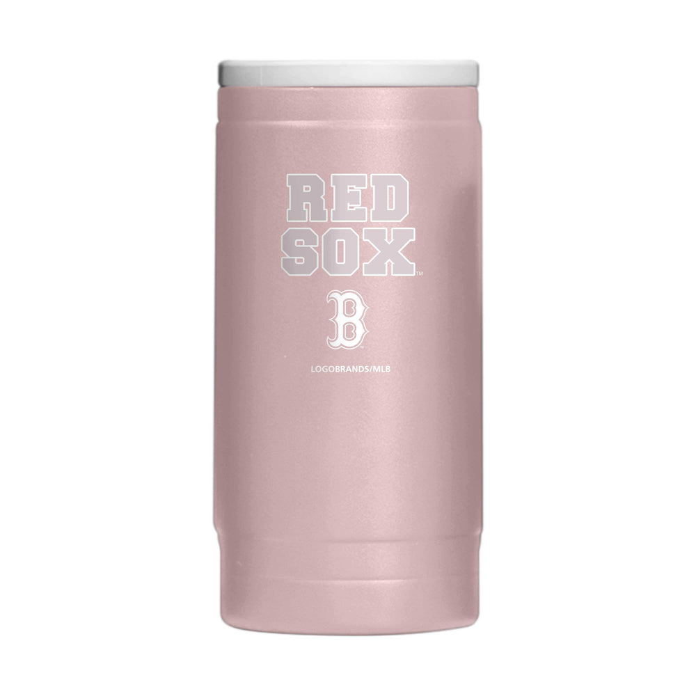 Boston Red Sox Stencil Powder Coat Slim Can Coolie - Logo Brands - Flyclothing LLC