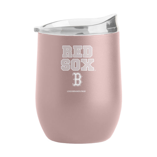 Boston Red Sox 16oz Stencil Powder Coat Curved Beverage - Logo Brands - Flyclothing LLC