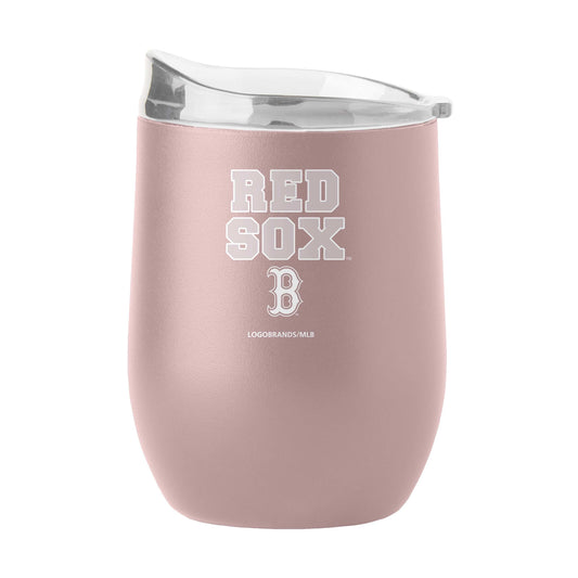 Boston Red Sox 16oz Stencil Powder Coat Curved Beverage - Logo Brands - Flyclothing LLC