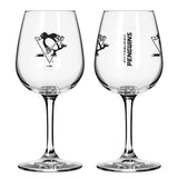 Pittsburgh Penguins 12oz Gameday Stemmed Wine Glass - Logo Brands - Flyclothing LLC