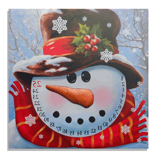 Count Down to Christmas - Snowman Canvas Wrapped Canvas Print Wall Art - Homeroots - Flyclothing LLC