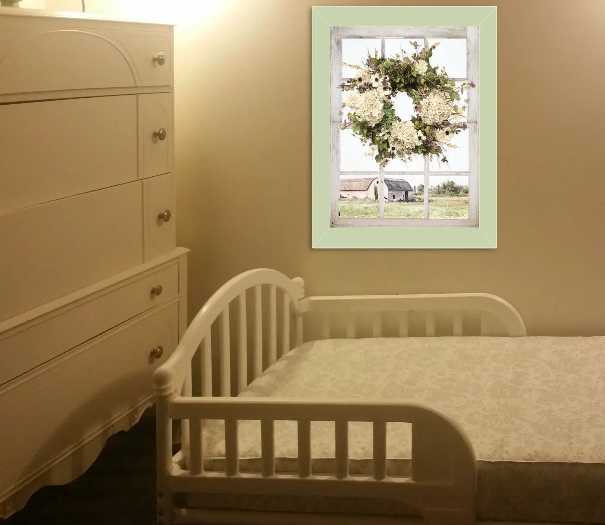 Pleasant View Light Green Framed Print Wall Art - Homeroots - Flyclothing LLC