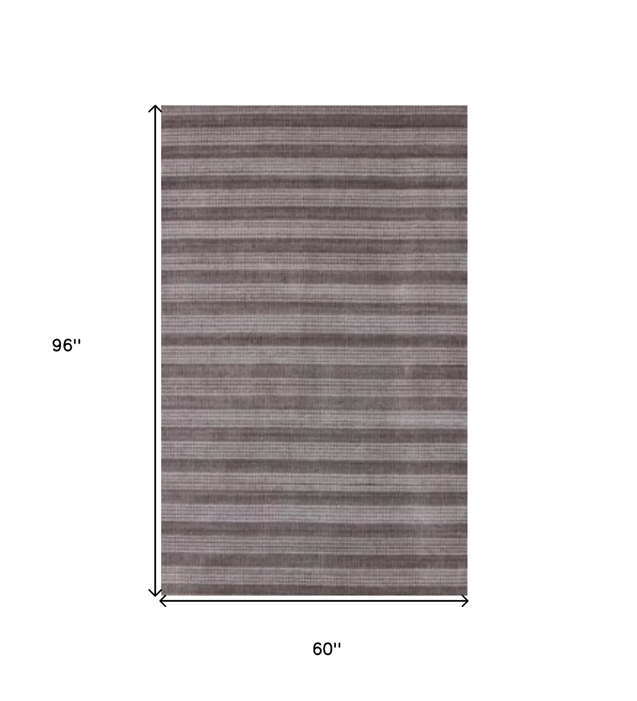 5' X 8' Rust And White Hand Loomed Area Rug - Homeroots - Flyclothing LLC