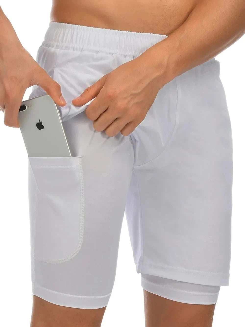 Men's Elastic Waist Active Shorts - Trendsi - Flyclothing LLC