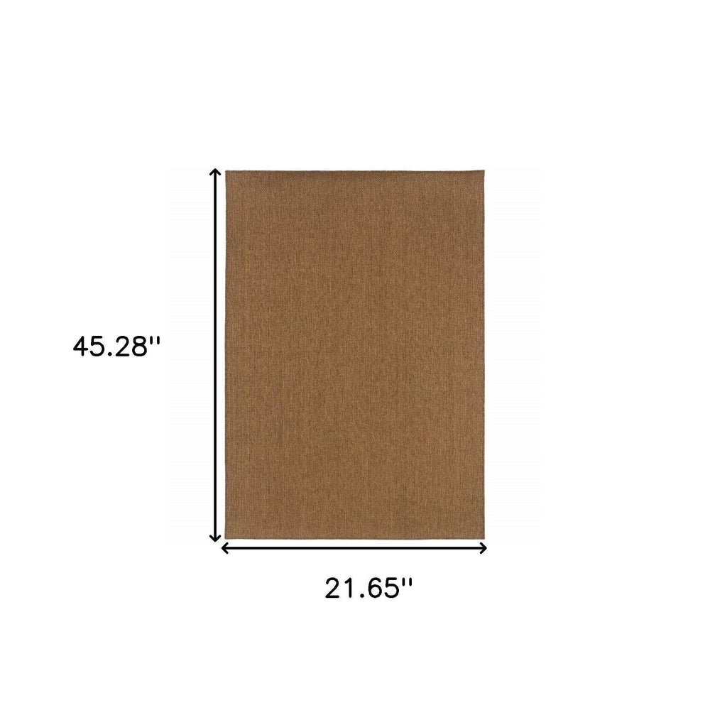 2' X 4' Tan Stain Resistant Indoor Outdoor Area Rug - Homeroots - Flyclothing LLC