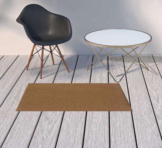 2' X 4' Tan Stain Resistant Indoor Outdoor Area Rug - Homeroots - Flyclothing LLC