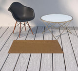 2' X 4' Tan Stain Resistant Indoor Outdoor Area Rug - Homeroots