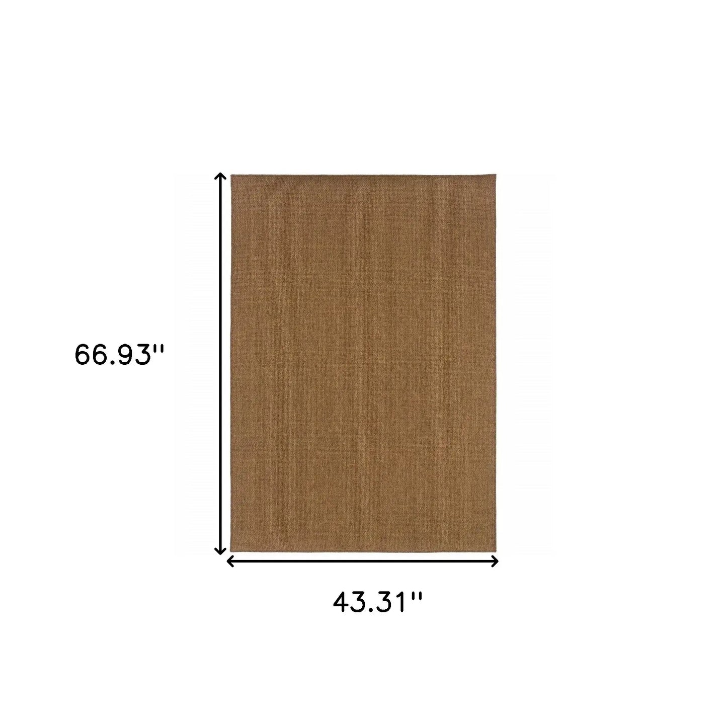 4' X 6' Tan Stain Resistant Indoor Outdoor Area Rug - Homeroots - Flyclothing LLC