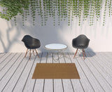 4' X 6' Tan Stain Resistant Indoor Outdoor Area Rug - Homeroots