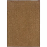 5' X 8' Tan Stain Resistant Indoor Outdoor Area Rug - Homeroots - Flyclothing LLC