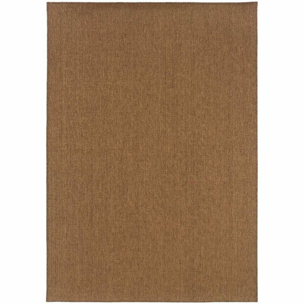 5' X 8' Tan Stain Resistant Indoor Outdoor Area Rug - Homeroots - Flyclothing LLC