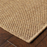 5' X 8' Tan Stain Resistant Indoor Outdoor Area Rug - Homeroots - Flyclothing LLC