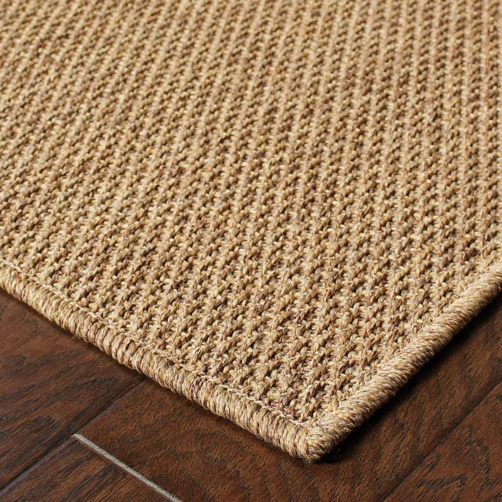 7' X 10' Tan Stain Resistant Indoor Outdoor Area Rug - Homeroots - Flyclothing LLC