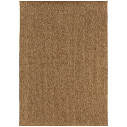 8' X 11' Tan Stain Resistant Indoor Outdoor Area Rug - Homeroots - Flyclothing LLC