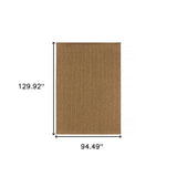 8' X 11' Tan Stain Resistant Indoor Outdoor Area Rug - Homeroots - Flyclothing LLC