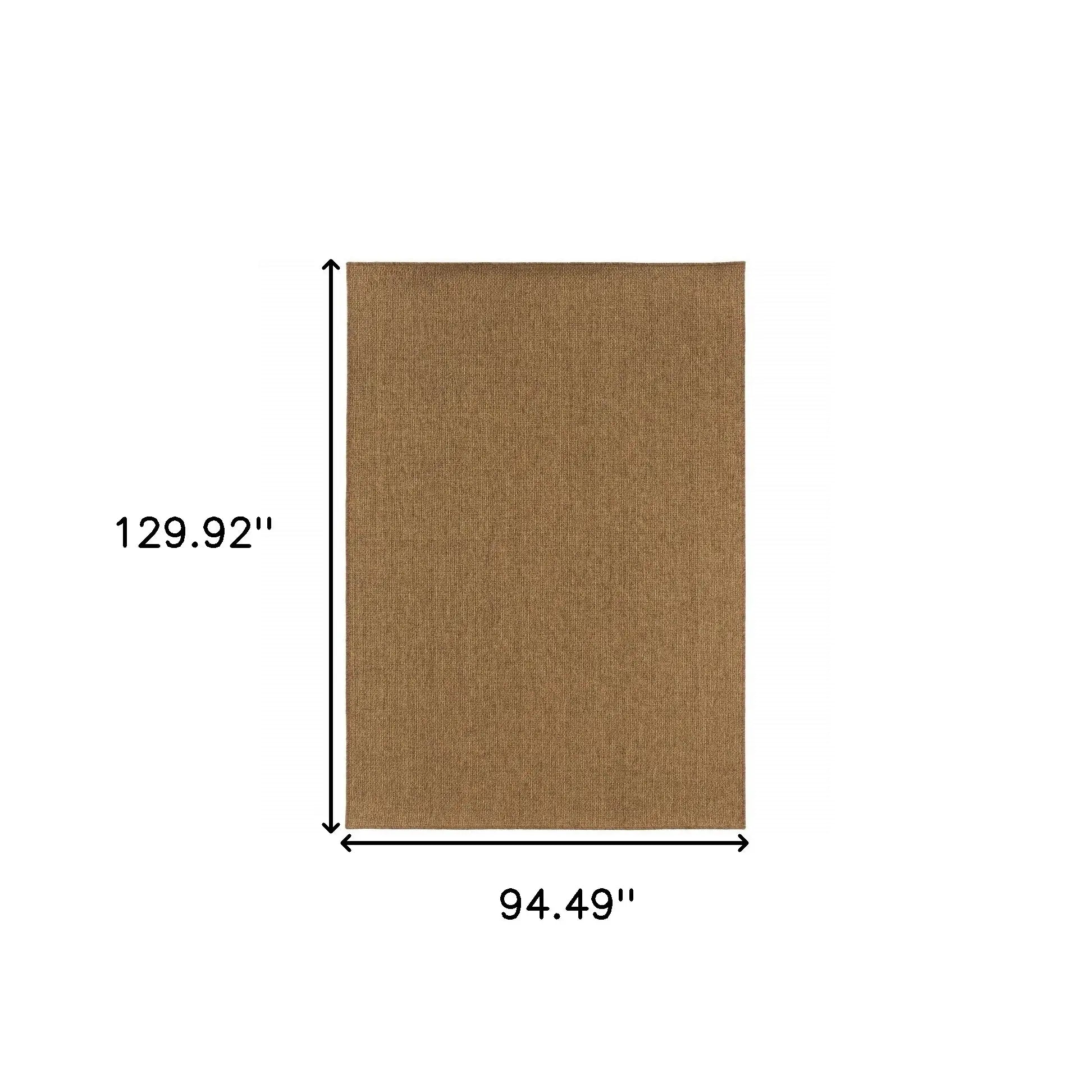 8' X 11' Tan Stain Resistant Indoor Outdoor Area Rug - Homeroots - Flyclothing LLC