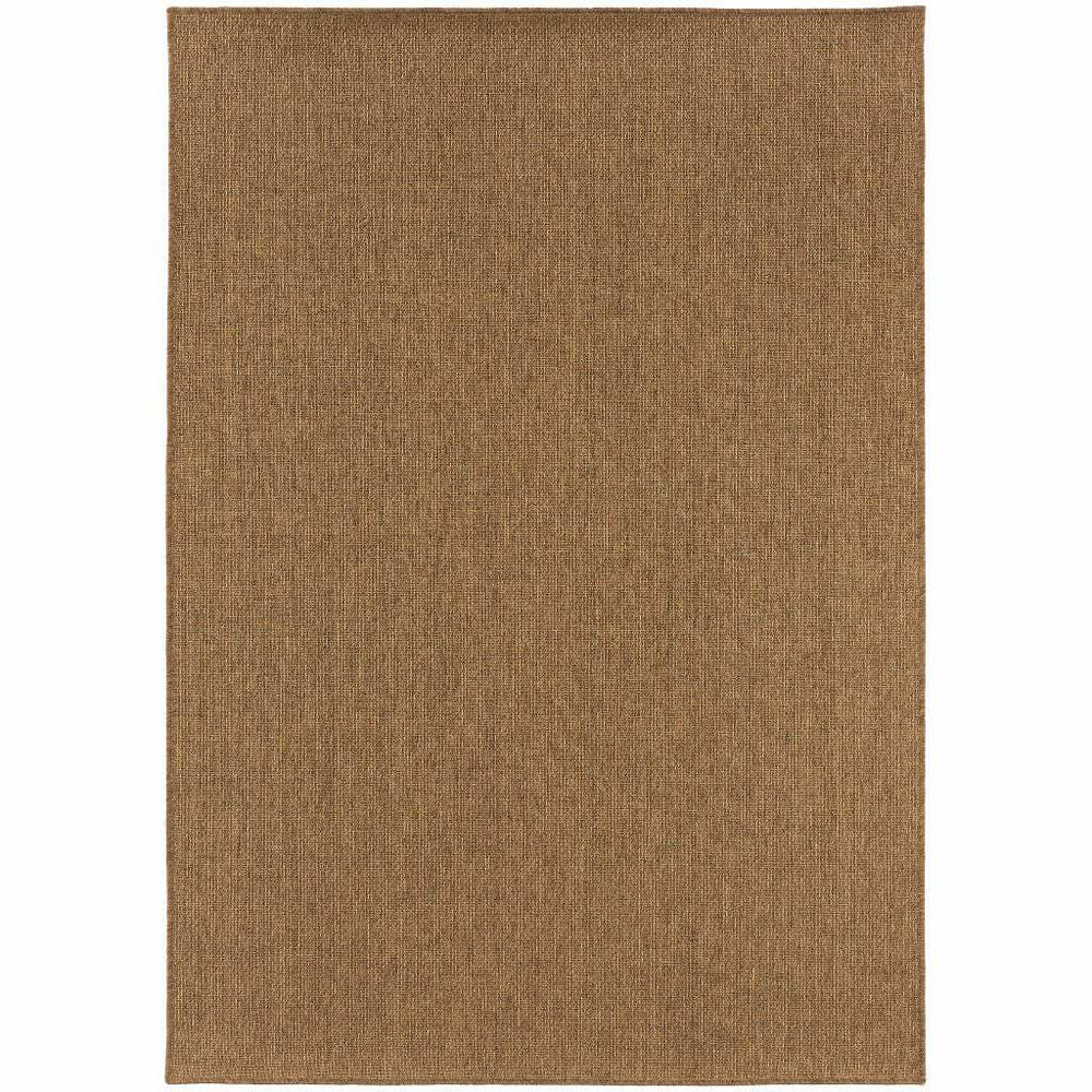 Tan Stain Resistant Indoor Outdoor Area Rug - Homeroots - Flyclothing LLC