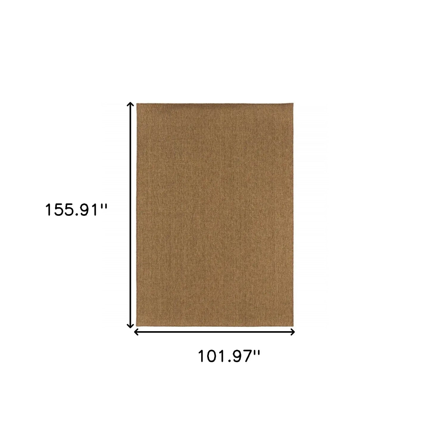 Tan Stain Resistant Indoor Outdoor Area Rug - Homeroots - Flyclothing LLC