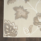 9' X 12' Beige Floral Stain Resistant Non Skid Area Rug - Homeroots - Flyclothing LLC