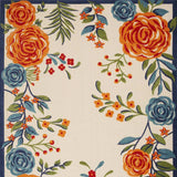 9' X 12' Multicolor Floral Stain Resistant Non Skid Area Rug - Homeroots - Flyclothing LLC