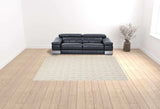 9' X 12' Ivory And Grey Floral Stain Resistant Non Skid Area Rug - Homeroots - Flyclothing LLC