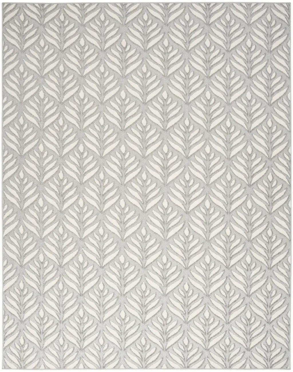 9' X 12' Grey Floral Stain Resistant Non Skid Area Rug - Homeroots - Flyclothing LLC