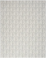 9' X 12' Grey Floral Stain Resistant Non Skid Area Rug - Homeroots - Flyclothing LLC