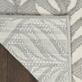 9' X 12' Grey Floral Stain Resistant Non Skid Area Rug - Homeroots - Flyclothing LLC