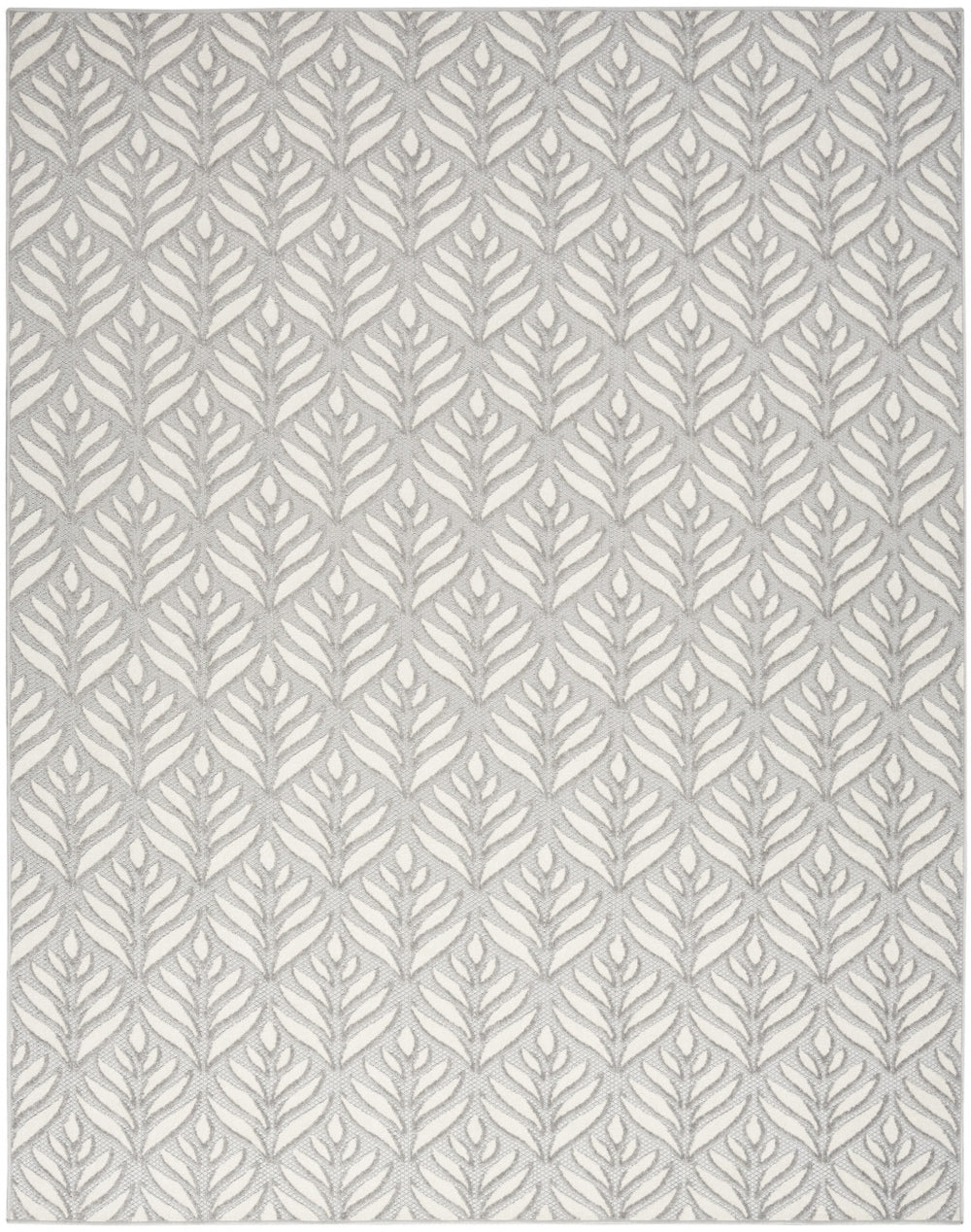9' X 12' Grey Floral Stain Resistant Non Skid Area Rug - Homeroots