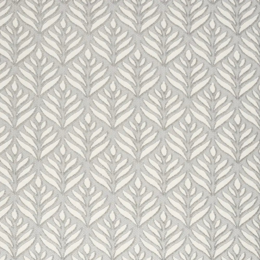 9' X 12' Grey Floral Stain Resistant Non Skid Area Rug - Homeroots - Flyclothing LLC