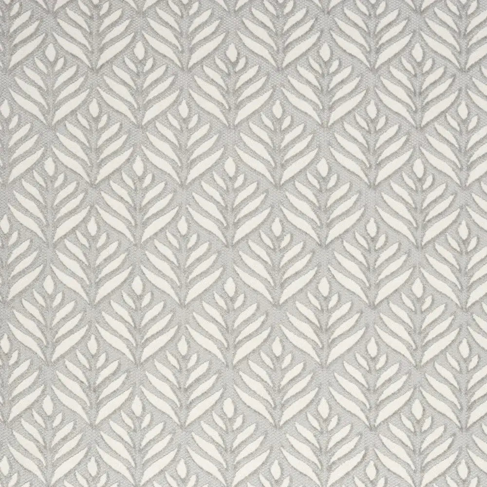 9' X 12' Grey Floral Stain Resistant Non Skid Area Rug - Homeroots - Flyclothing LLC