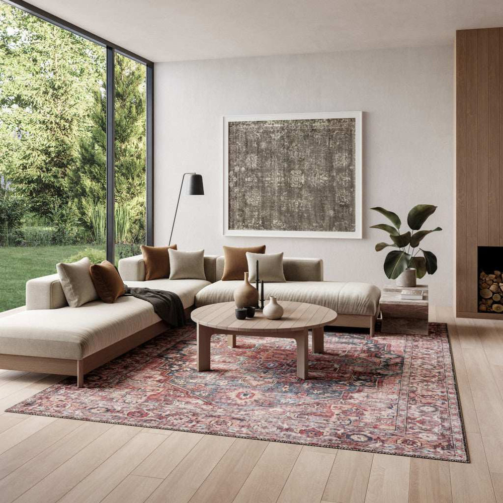 6' X 9' Multicolor Medallion Distressed Washable Area Rug - Homeroots - Flyclothing LLC