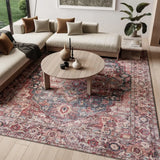 6' X 9' Multicolor Medallion Distressed Washable Area Rug - Homeroots - Flyclothing LLC