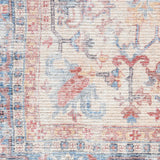 6' X 9' Blue And Orange Medallion Distressed Washable Area Rug - Homeroots - Flyclothing LLC