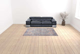 6' X 9' Blue And Orange Medallion Distressed Washable Area Rug - Homeroots - Flyclothing LLC