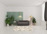 5' X 8' Beige Floral Stain Resistant Non Skid Area Rug - Homeroots - Flyclothing LLC
