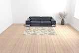 6' X 9' Beige Floral Stain Resistant Non Skid Area Rug - Homeroots - Flyclothing LLC