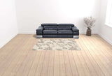 6' X 9' Beige Floral Stain Resistant Non Skid Area Rug - Homeroots - Flyclothing LLC