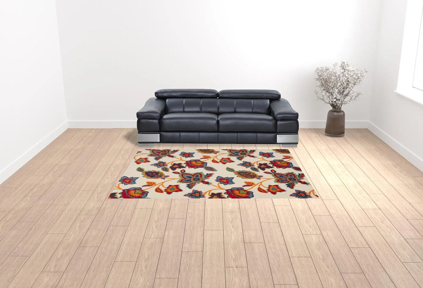 7' X 10' Multicolor Floral Stain Resistant Non Skid Area Rug - Homeroots - Flyclothing LLC
