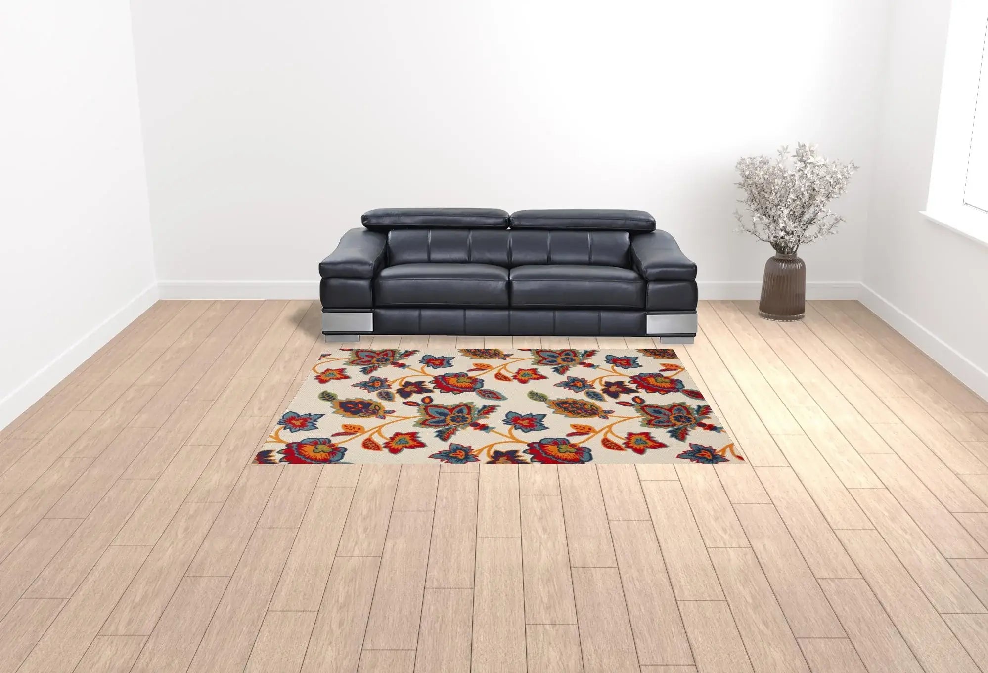 7' X 10' Multicolor Floral Stain Resistant Non Skid Area Rug - Homeroots - Flyclothing LLC