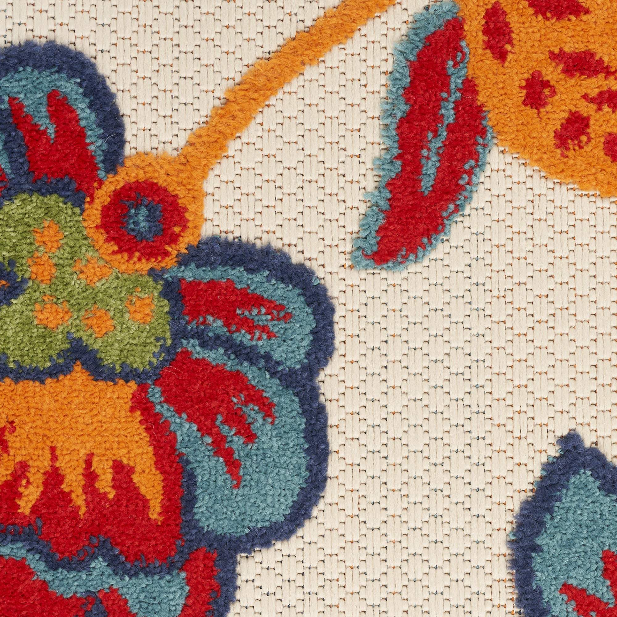 4' X 6' Multicolor Floral Stain Resistant Non Skid Area Rug - Homeroots - Flyclothing LLC
