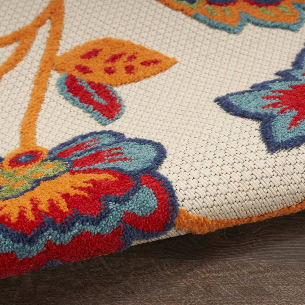 8' X 11' Multicolor Floral Stain Resistant Non Skid Area Rug - Homeroots - Flyclothing LLC