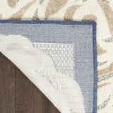 6' X 9' Blue And Grey Floral Stain Resistant Non Skid Area Rug - Homeroots - Flyclothing LLC