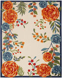 6' X 9' Multicolor Floral Stain Resistant Non Skid Area Rug - Homeroots - Flyclothing LLC